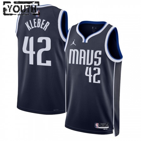 Camiseta Niños NBA Dallas Mavericks Maximilian Kleber 42 2022-23 Jordan Statement Edition Navy Swingman